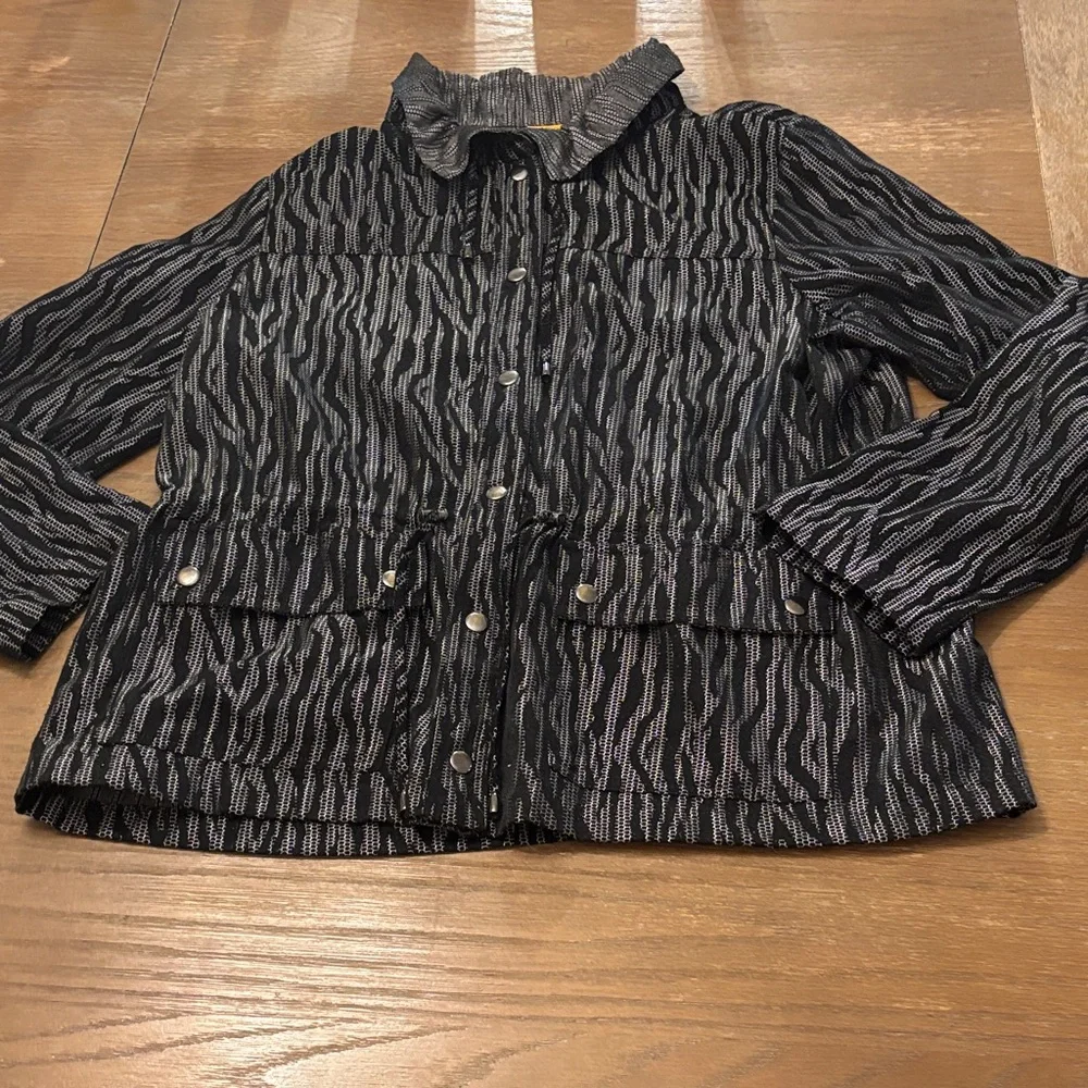 Ruby Rd. Zebra Stripe Utility Jacket - Picture 1 of 4